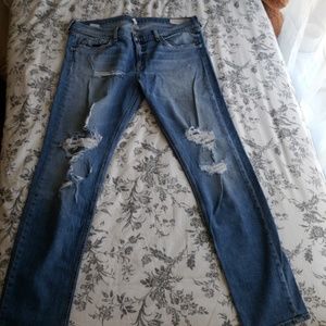 Rag & Bone "The Dre" Slim fit boyfriend jeans.